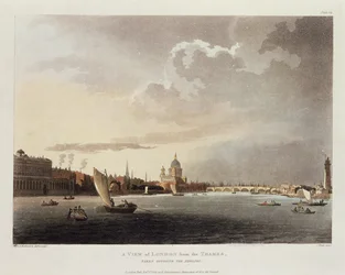 Vue de Londres depuis la Tamise, 1809